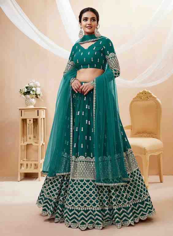 Green Lehenga Choli - Image 3