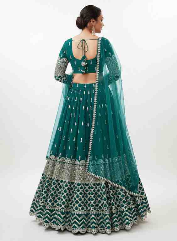 Green Lehenga Choli - Image 8